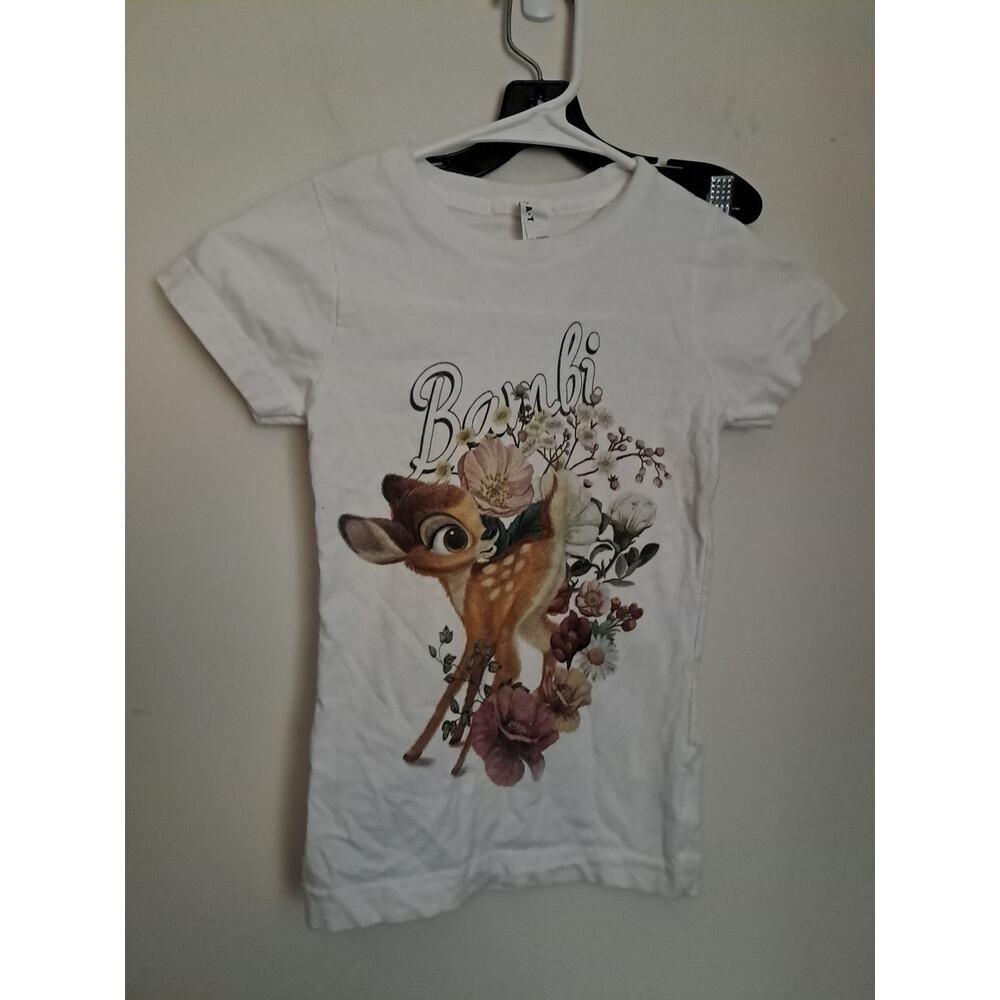Live And Tell Girls Short Sleeve T-shirt With Bambi Size Small